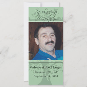 Memories of You Memorial / Remembrance Custom Card