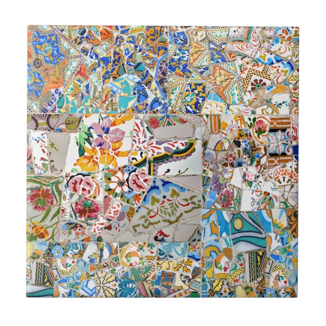 Memories. Park Güell. Great Mosaic. Part 1. Tile (Front)
