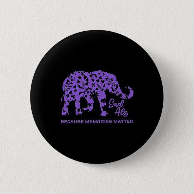 Memories Problem Heimer Brain Awareness  2 Inch Round Button (Front)