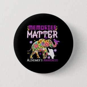 Memories Problem Heimer Heimer's Awareness 2 Inch Round Button