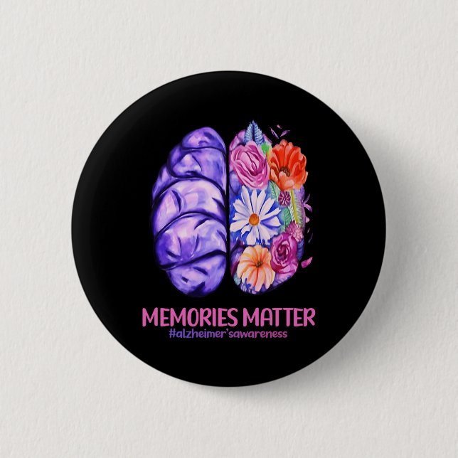Memories Problem Heimerheimer Purple Heimerheimer' 2 Inch Round Button (Front)