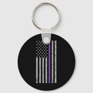 Memories Problem Heimerheimer Usa Flag Purple Stri Keychain