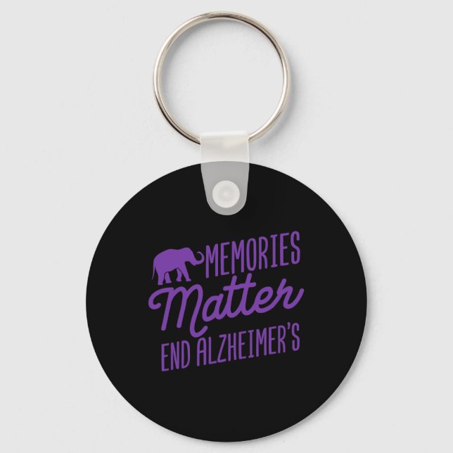 Memories Problem Purple Elephant  Keychain (Front)