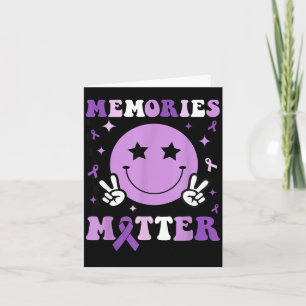 Memories Purple Ribbon heimers Awareness Card