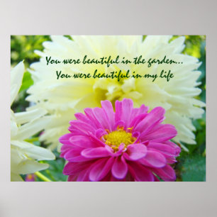 Memories Remember when art print Pink Dahlia