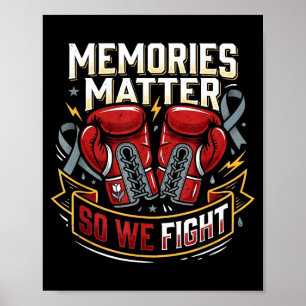 Memories so we fight boxing parkinson's awareness  poster
