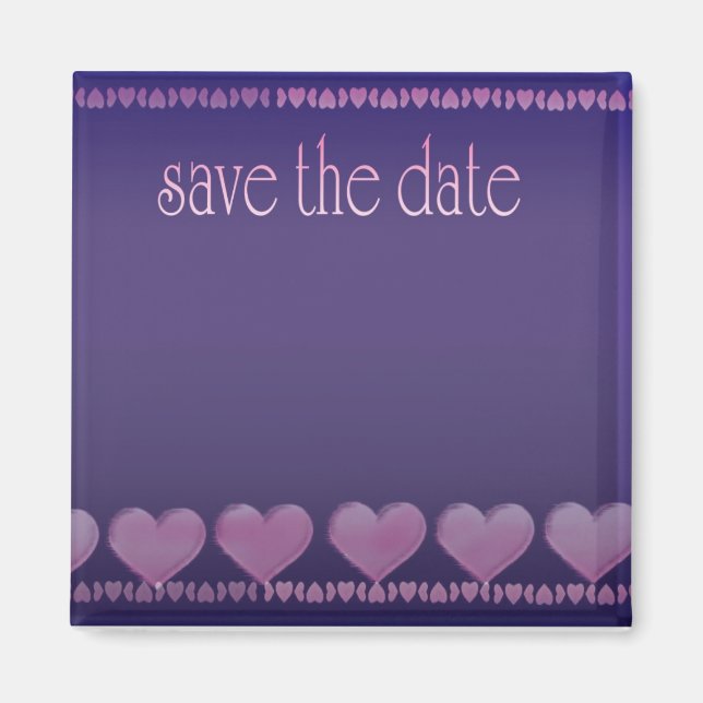 Mémoriser la date aimant violet (Devant)