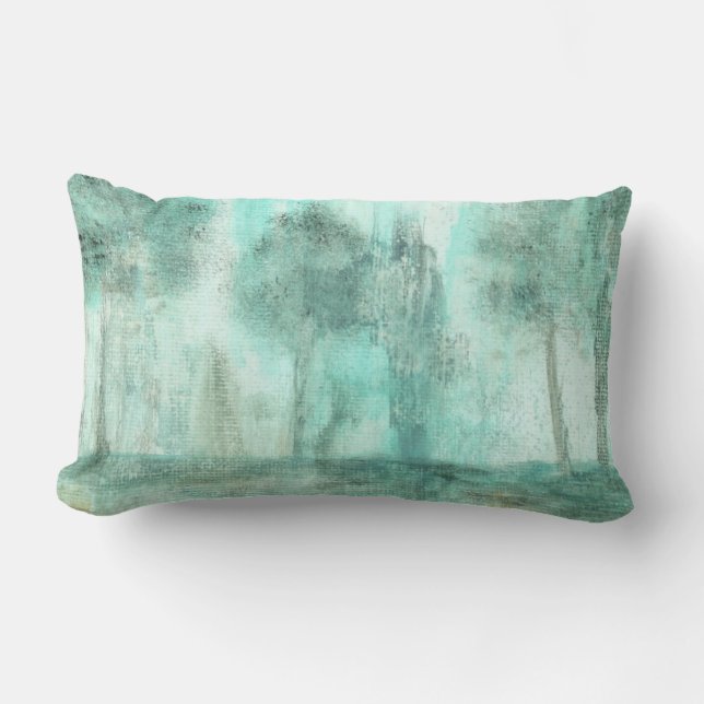 Memory,Abstract Landscape Trees Art Painting Lumbar Pillow (Front)