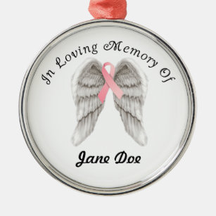 Memory Angel Wing Ornament for Breast Cancer