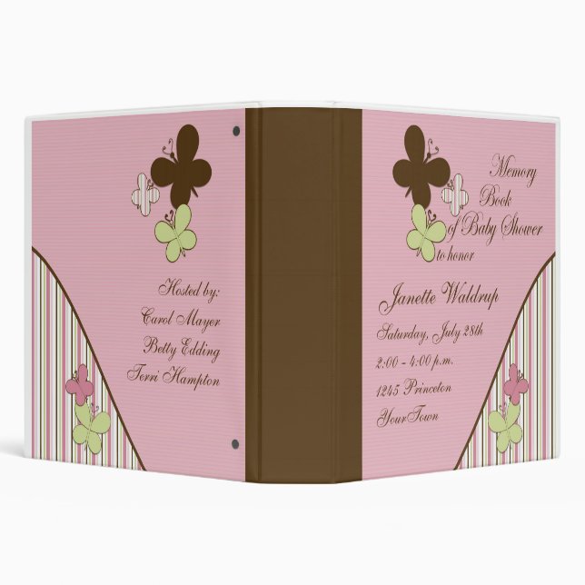 Memory Baby Shower Photo Book Binder (Background)