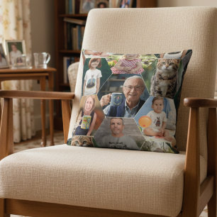 Memory cushion family photos personal Throw Pillow