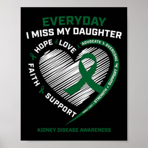 Memory Gift Miss My Daughter Kidney Disease Awaren Poster