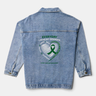 Memory Gifts Miss My Grandpa Kidney Disease Awaren Denim Jacket