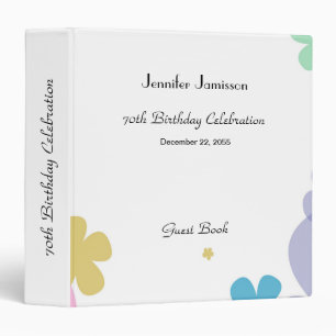 Memory/Guest Book 70th Birthday Party Celebration Binder