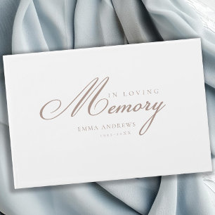 Memory "In Loving memory" White Guest Book