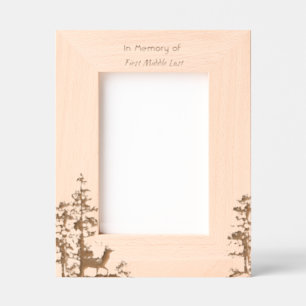 Memory Keepsake Masculine Stag Deer Etched Frames