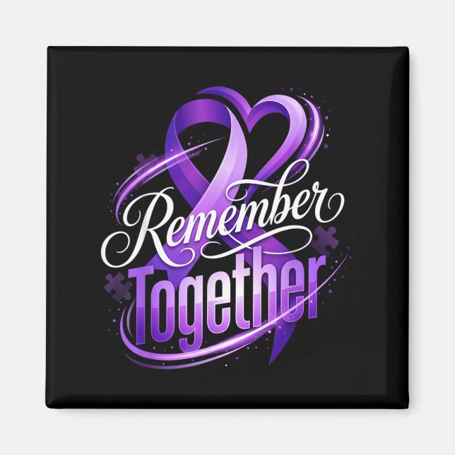 Memory loss alzheimer awareness month remember magnet (Front)
