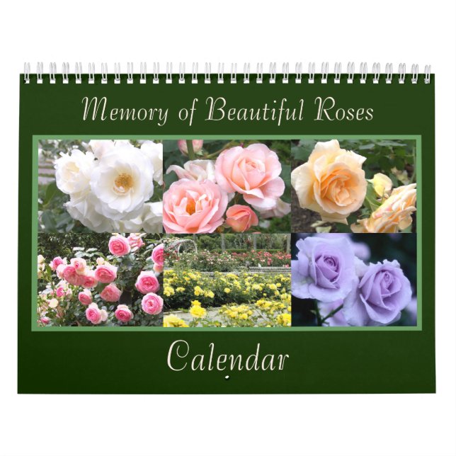 Memory of Beautiful Roses Calendar カレンダー (Cover)
