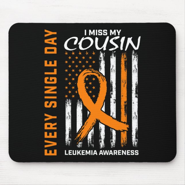 Memory Of Loved One Gifts Cousin Leukaemia Awarene Mouse Pad (Front)