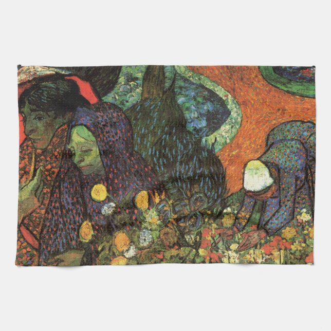 Memory of the Garden at Etten by Vincent van Gogh Kitchen Towel (Horizontal)