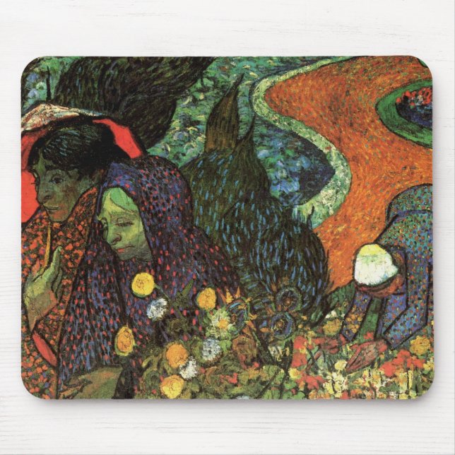 Memory of the Garden at Etten by Vincent van Gogh Mouse Pad (Front)