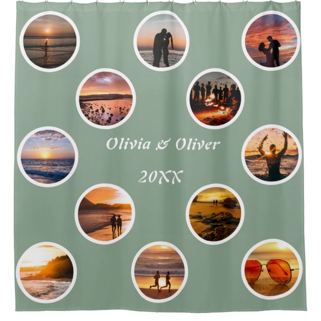 Memory Photo Collage Polka Dot Monogrammed (Front)