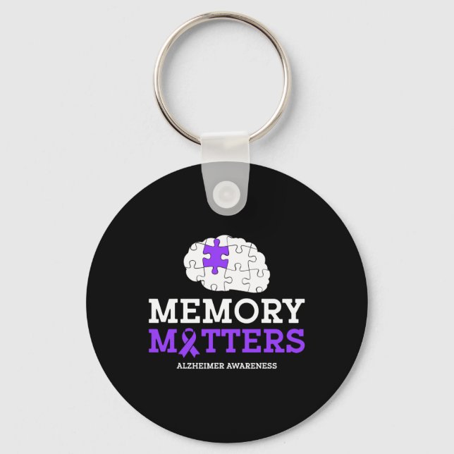 Memory Problems Heimer Purple Ribbon Heimerheimer  Keychain (Front)