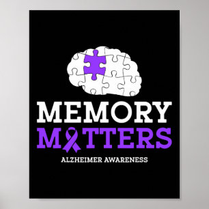 Memory Problems Heimer Purple Ribbon Heimerheimer  Poster