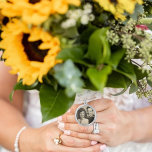 Memory Remembrance Bouquet Charm Wedding  Silver Plated Necklace<br><div class="desc">Honour cherished memories on your wedding day with a Custom Wedding Bouquet Sentimental Memorial Photo Silver Plated Necklace. This beautiful necklace features a delicate silver -plated pendant that can be personalized with a photo of a loved one, ensuring they are close to your heart as you walk down the aisle....</div>