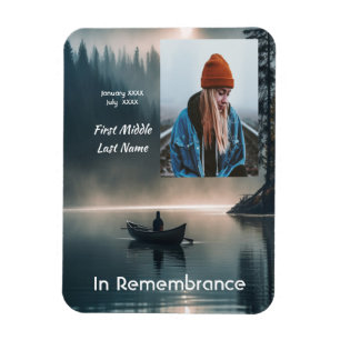 Memory Remembrance Keepsake Wilderness Lake Canoe Magnet