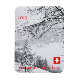 Memory Winter in Switzerland 2025 travel Magnet