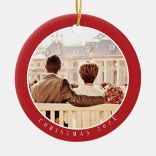 Memory Year Highlights Photo Ceramic Ornament