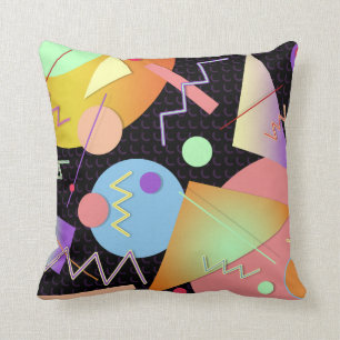 Memphis #412 throw pillow
