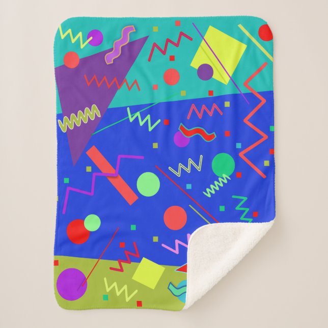 Memphis #54 sherpa blanket (Front)