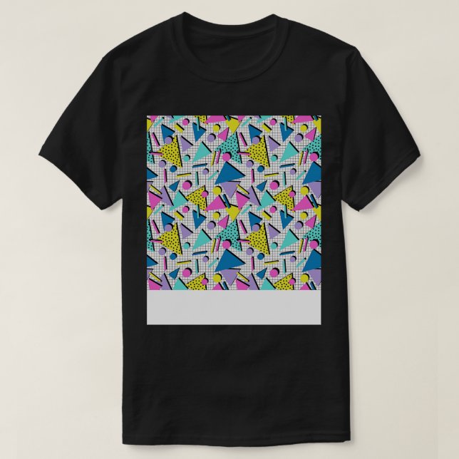 Memphis 80s Style Design Pattern T-Shirt (Design Front)
