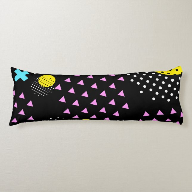 Memphis Abstract Pattern Body Pillow (Front)
