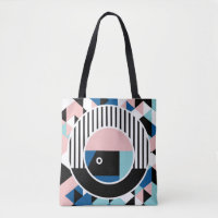 Memphis abstract poster design. Face geometric mak