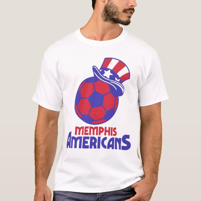 Memphis Americans MISL Retro T-shirt Soccer intéri (Devant)