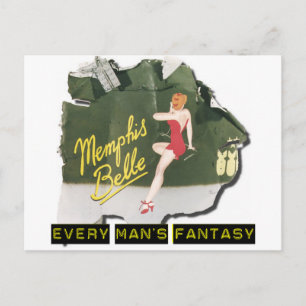 Memphis Belle Pin Up Postcard