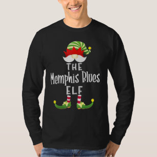 Memphis Blues Elf Group Christmas Pajama Party T-Shirt