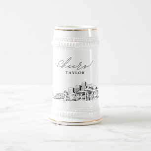 Memphis Bridal Party Gift Skyline Personalized Beer Stein