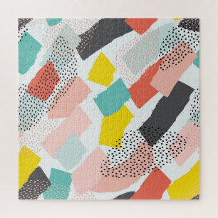 Memphis brush strokes: vintage pattern. jigsaw puzzle