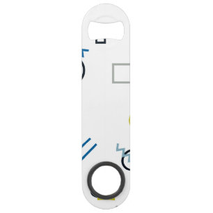 Memphis, cool, trendy, modern geometric art bar key