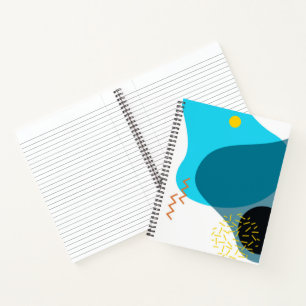 Memphis, cool, trendy, urban, modern illustration notebook