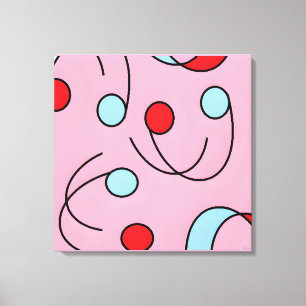 Memphis Design Drupes Canvas Print