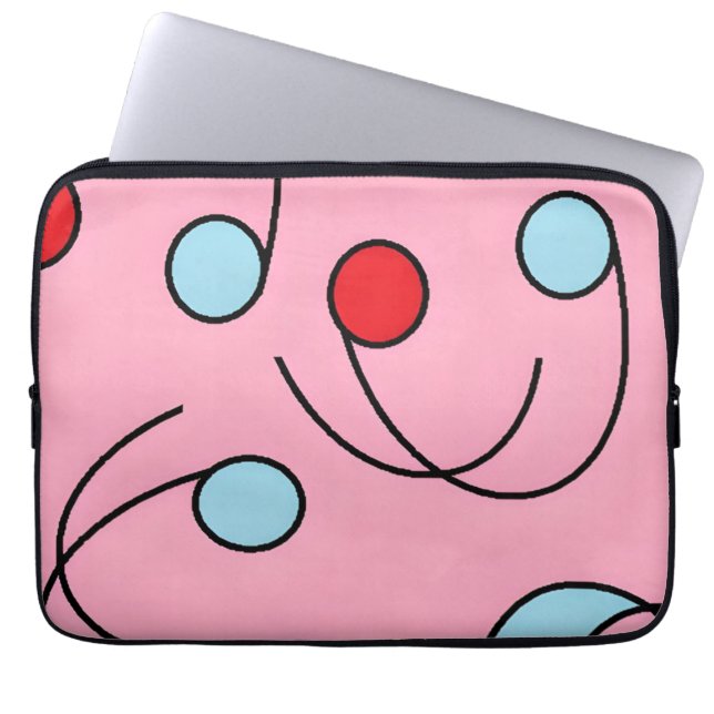 Memphis Design Drupes Laptop Sleeve (Front)