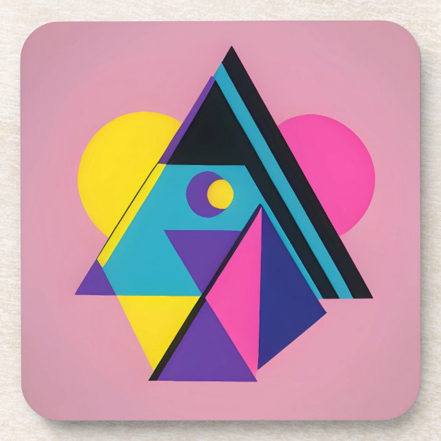 Memphis Design Dwelling Coaster (Front)