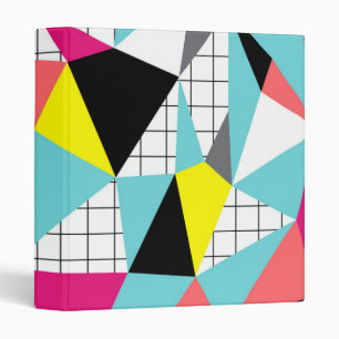 Memphis, geometric shapes binder