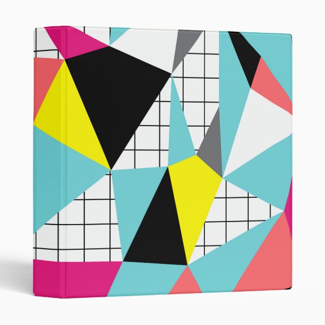 Memphis, geometric shapes binder (Front/Spine)