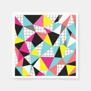 Memphis, geometric shapes napkin